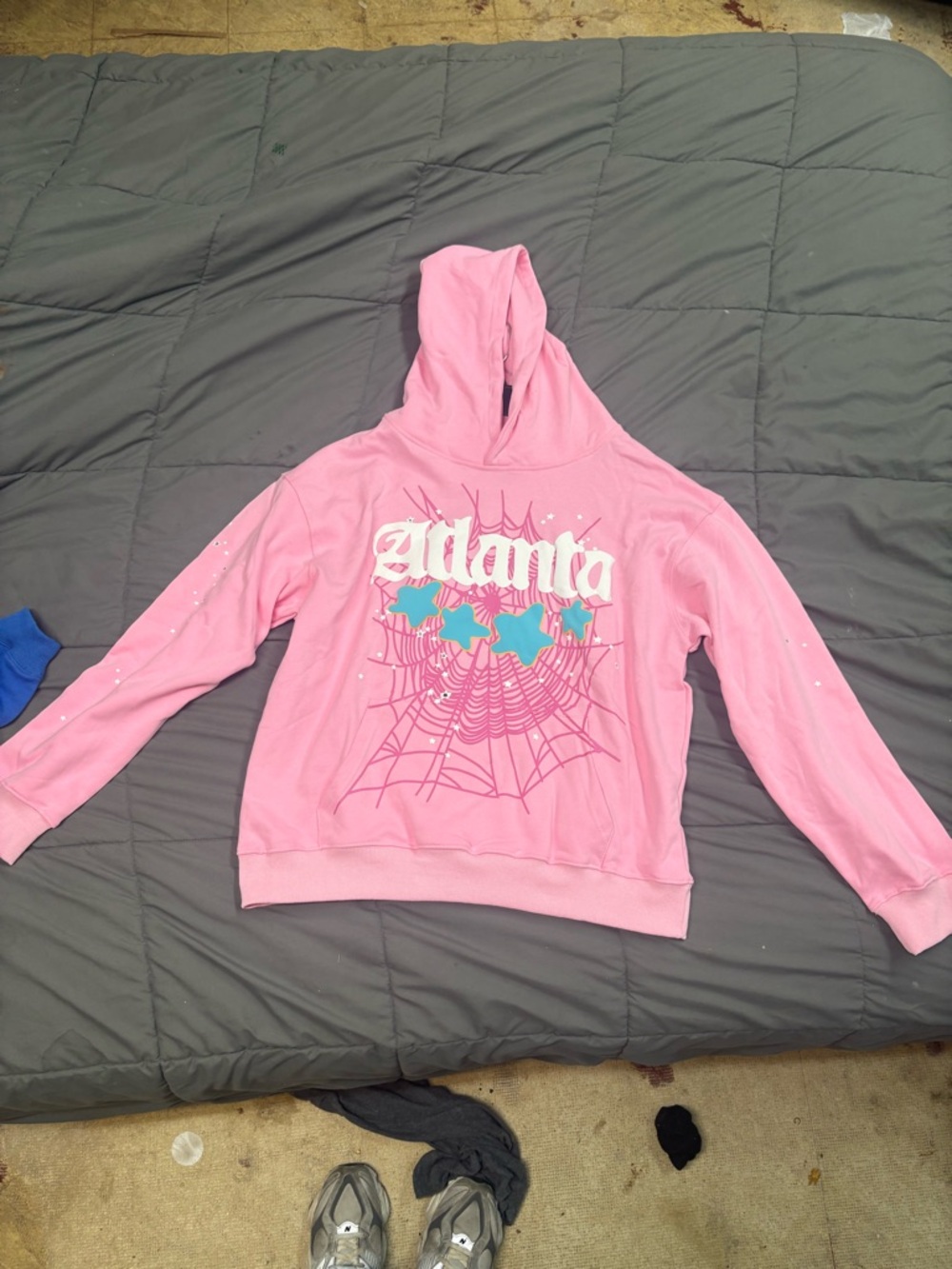 SP5DER Atlanta Pink Web Hoodie (Size XL) 🔥